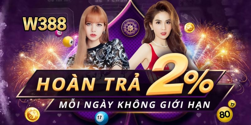 Khuyến mãi W388 nạp tiền hàng ngày lên tới 20%