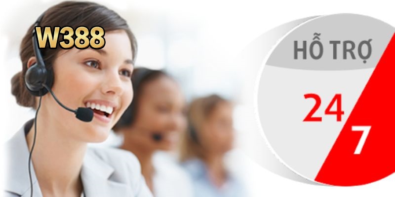 Liên hệ đến W388 qua hotline sẽ được hỗ trợ 24/7